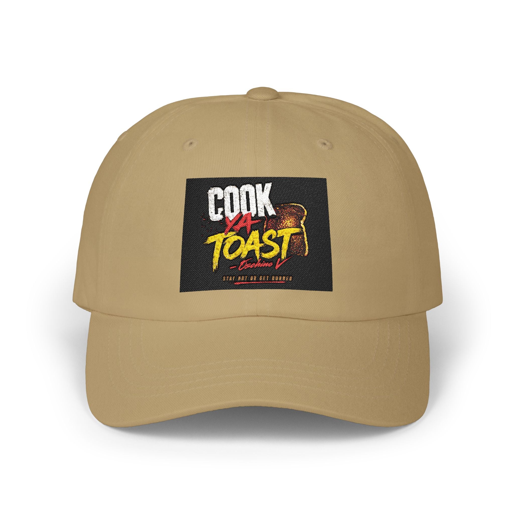Cook Toast logo Dad Cap | Embroidered Patch Dad Cap, Retro BBQ Typography